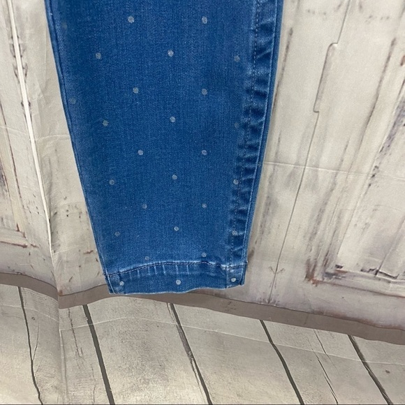 NYDJ Women Size 6 Blue Beach Polka Dot Ami Crop Skinny Jeans Mid Rise 27" Inseam - Picture 13 of 13